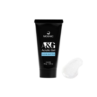 Acrigel transparente brillantina (Clear Glitter) 30 gr
