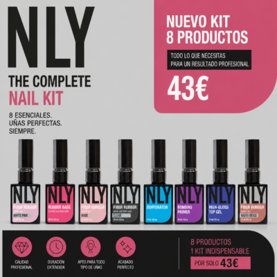 Pack Económico de Productos para Uñas NLY | Kit Completo de 8 Productos
